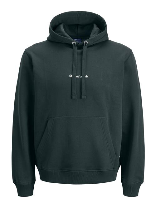 JACK & JONES Sweatshirt 'JORNorrebro'  mørkegrøn / hvid