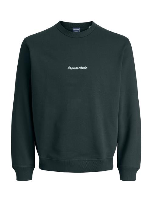JACK & JONES Sweatshirt 'JORNORREBRO'  gran / hvid