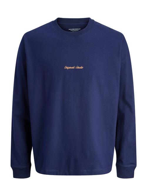 JACK & JONES Bluser & t-shirts 'JORNorrebro'  mørkeblå / lyseorange