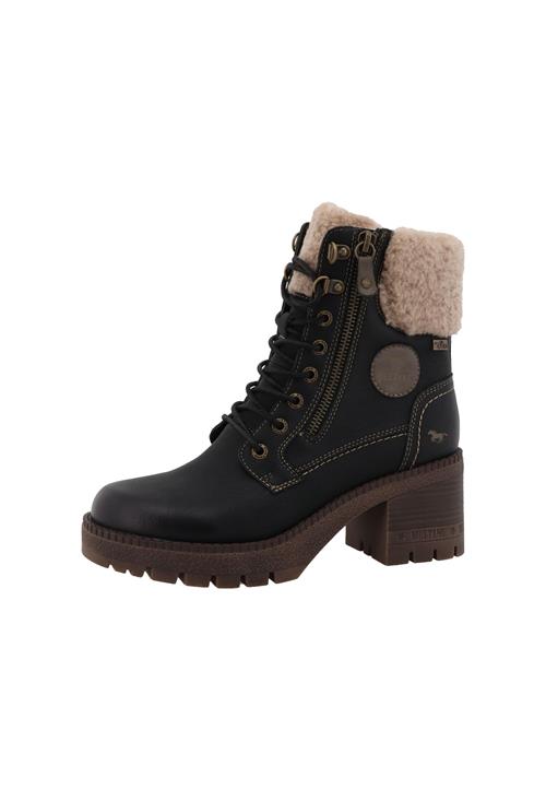 MUSTANG Snørestøvletter 'Caro'  creme / sort
