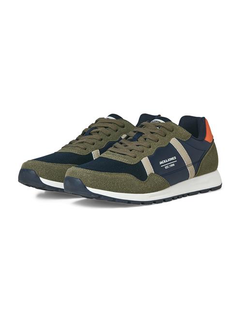 JACK & JONES Sneaker low 'JFWHARROW'  navy / oliven / orange