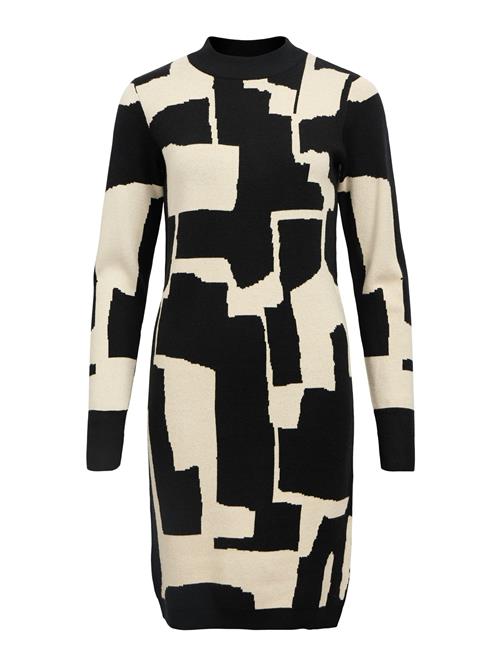 OBJECT Strikkjole 'RAY'  sort / hvid