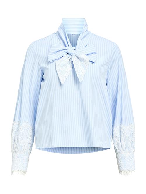 OBJECT Bluse 'OBJALI'  lyseblå / hvid