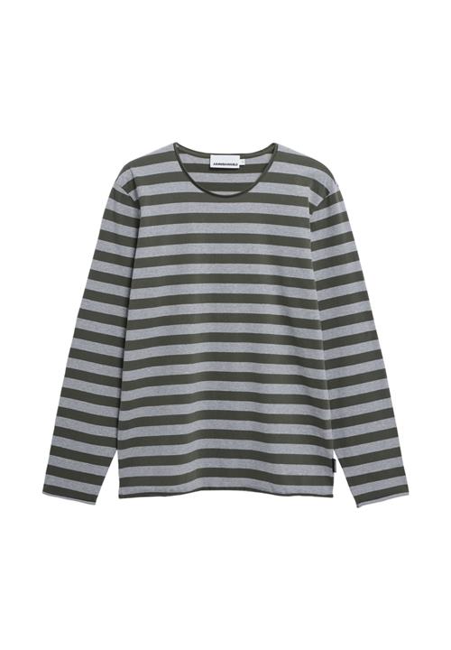 ARMEDANGELS Bluser & t-shirts 'Maarkos Stripes'  grafit / grå-meleret
