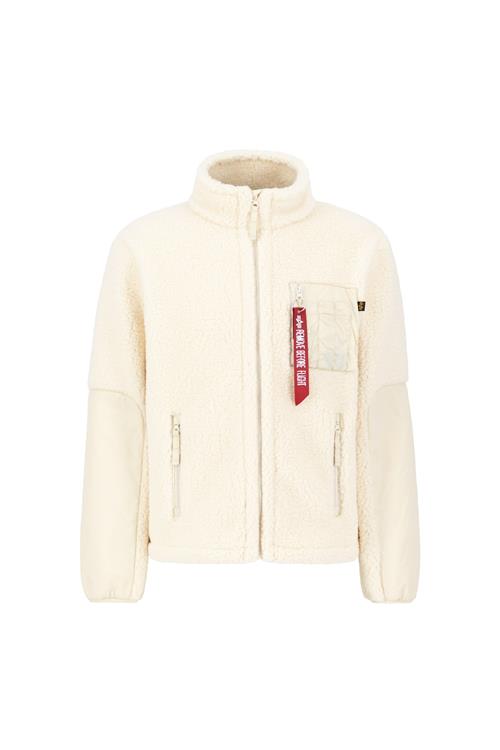 ALPHA INDUSTRIES Overgangsjakke 'Sherpa Zip'  beige / rød