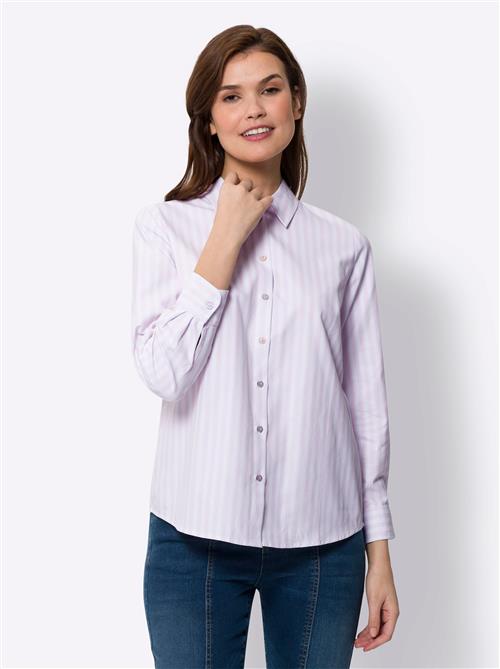 heine Bluse  lyserød / hvid