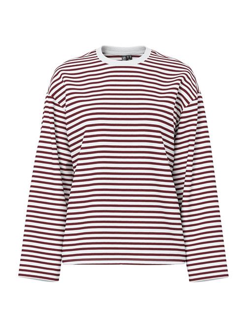 PIECES Shirts 'PCSADIE'  carminrød / hvid