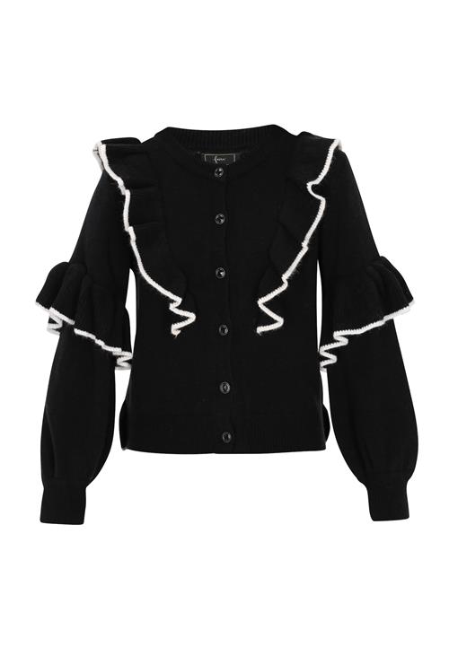 faina Cardigan  sort / hvid