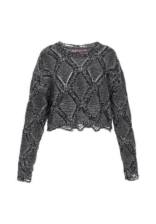 myMo ROCKS Pullover  grå / sort-meleret