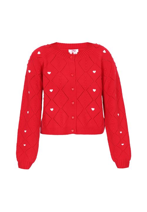 MYMO Cardigan  rød / hvid