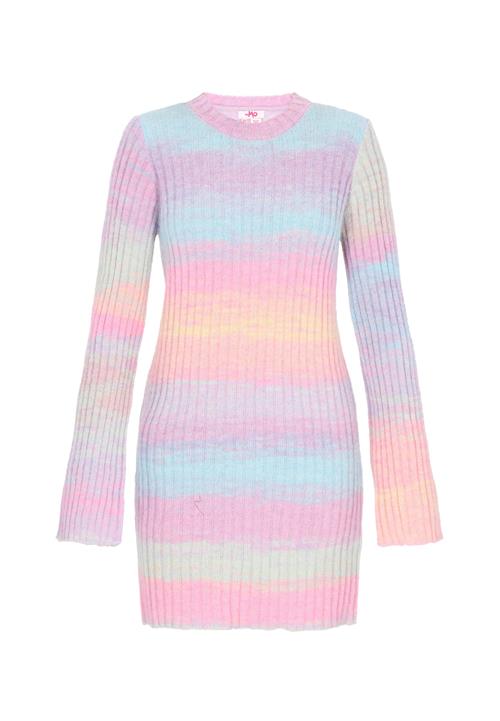 MYMO Strikkjole  pastelblå / pastelgrøn / pastellilla / pink