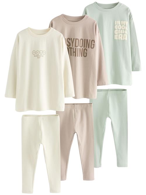 Next Nattøj  camel / mint / uldhvid