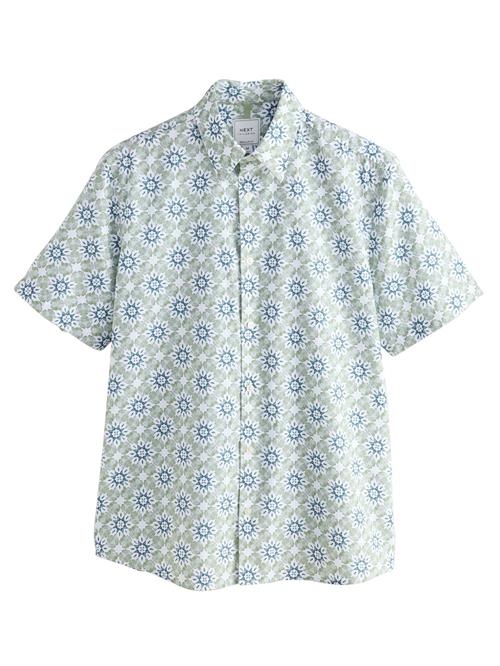 Next Skjorte  petroleum / pastelgrøn / hvid