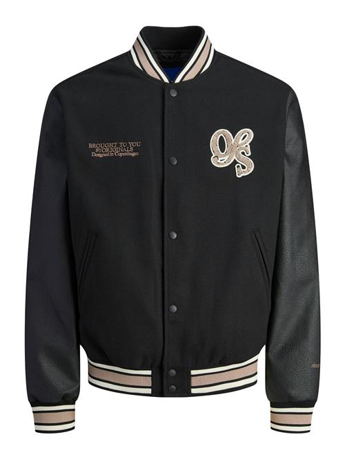 JACK & JONES Overgangsjakke 'JORMeadowns'  mokka / sort / hvid