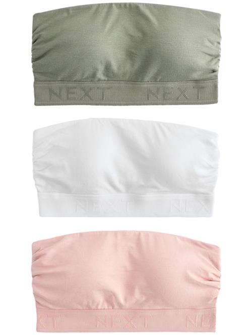 Next BH  oliven / lyserød / hvid