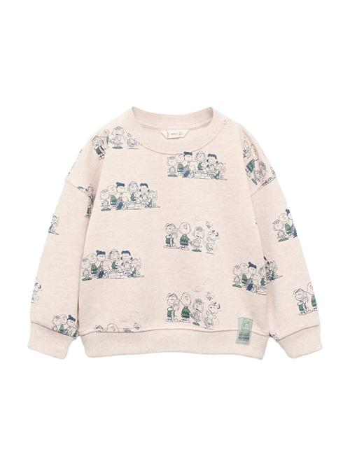 MANGO KIDS Sweatshirt 'SNAOP'  beige / marin / mørkegrøn