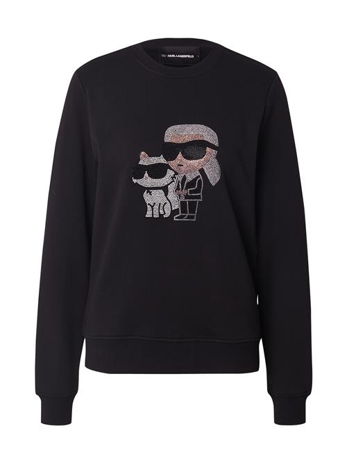 Karl Lagerfeld Sweatshirt 'IKON'  gammelrosa / sort / sølv