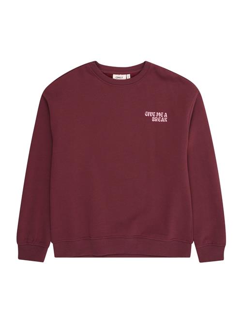 ONLY GIRLS Sweatshirt 'KOGCAMINE'  cyclam / lyserød
