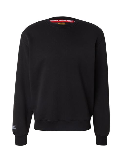 ALPHA INDUSTRIES Sweatshirt  sort / hvid