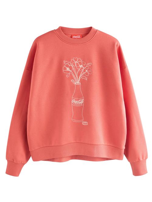 Next Sweatshirt 'Coca Cola'  ecru / orangerød