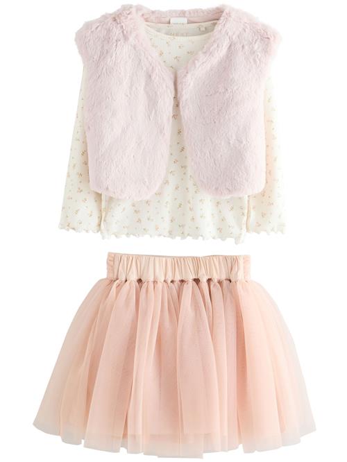 Next Sæt  oliven / lyserød / pudder / hvid