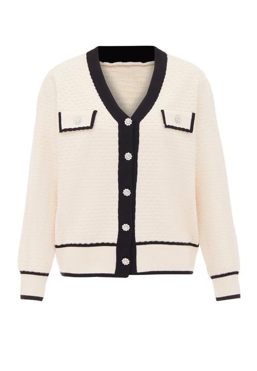 carato Cardigan  sort / uldhvid