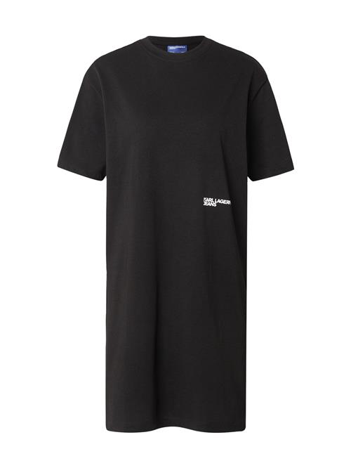 KARL LAGERFELD JEANS Kjole  blå / sort / hvid