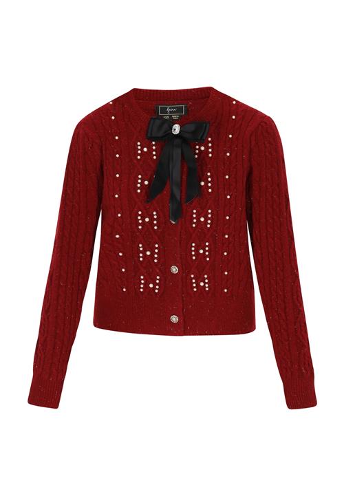 faina Cardigan  burgunder / sort