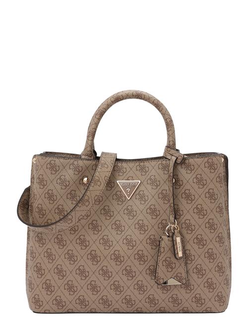 GUESS Håndtaske 'MERIDIAN II GIRLFRIEND SATCHEL'  brun / lysebrun