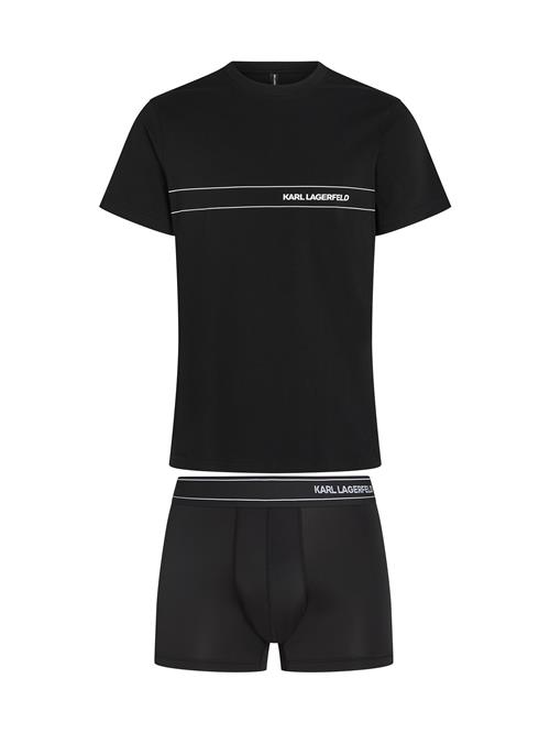 Karl Lagerfeld Pyjamas kort  sort / hvid
