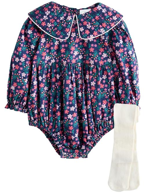 Next Sæt  navy / petroleum / lyserød / hvid