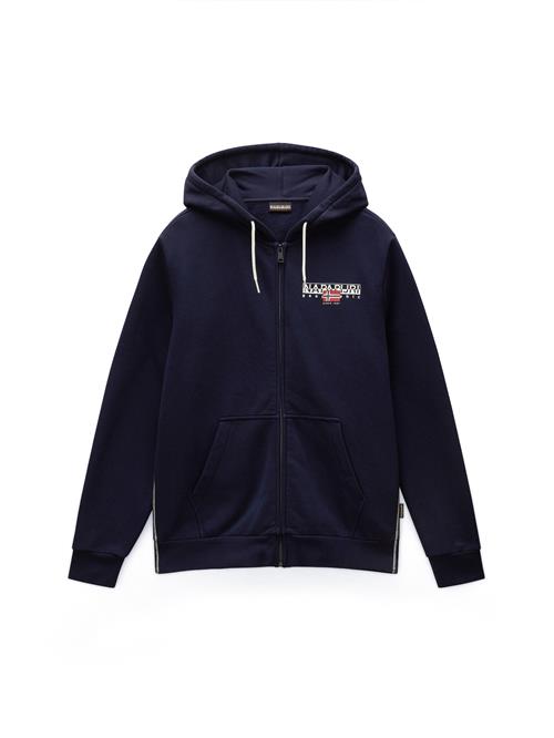 NAPAPIJRI Sweatjakke 'B-Aylmer'  natblå / mørkerød / hvid