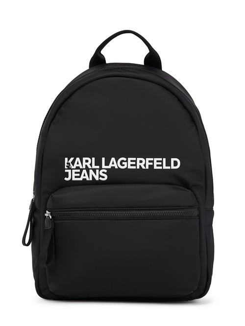 KARL LAGERFELD JEANS Rygsæk 'ESSENTIAL'  sort / hvid