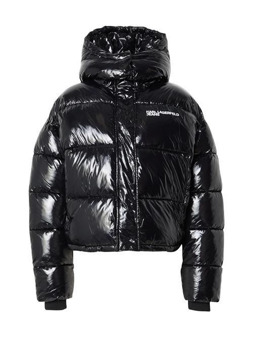 KARL LAGERFELD JEANS Vinterjakke  sort / hvid