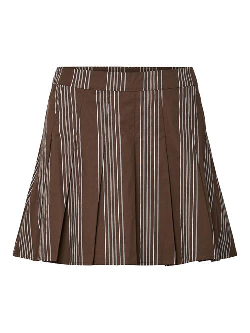 PIECES Nederdel 'PCJamie'  brun / hvid