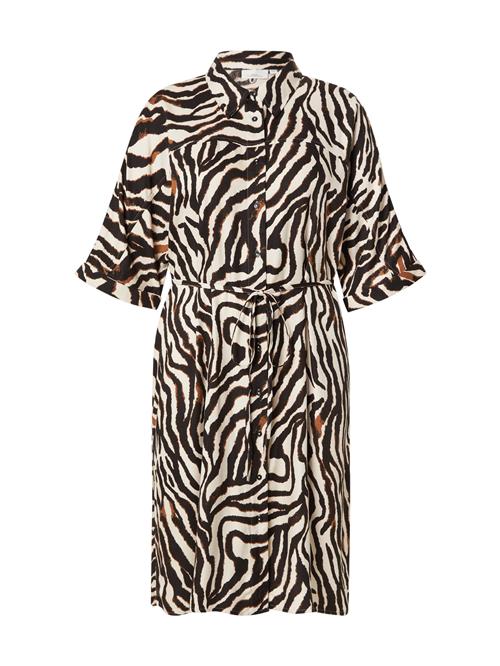 ONLY Carmakoma Blusekjole 'CARBerte'  ecru / karamel / sort