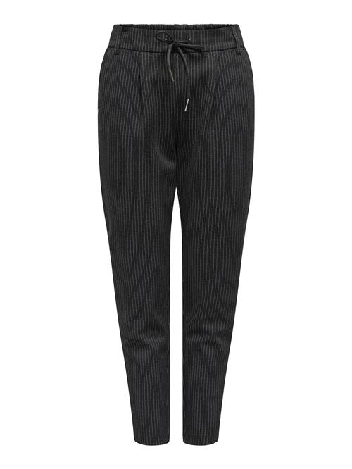 ONLY Bukser med lægfolder 'ONLPoptrash-Jill'  antracit / hvid