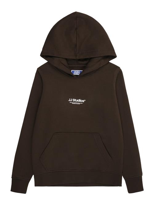 Jack & Jones Junior Sweatshirt 'JJESoho'  mørkebrun / hvid