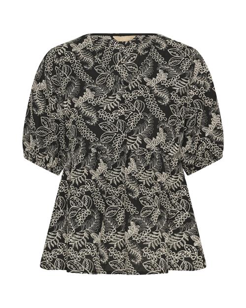 CULTURE Bluse  beige / sort