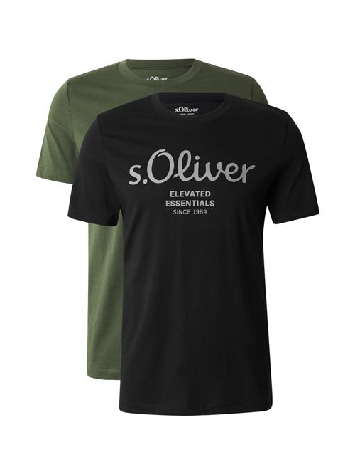 s.Oliver Bluser & t-shirts  lysegrå / oliven / sort