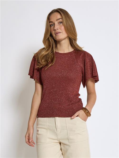 minus Shirts  bronze / kirsebærsrød