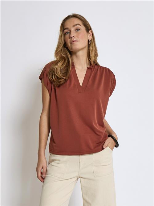 minus Bluse 'Fiba'  rustrød
