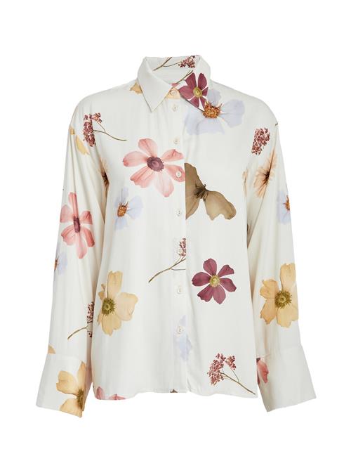 DESIRES Bluse 'Heidi'  gul / lysviolet / gammelrosa / hvid-meleret