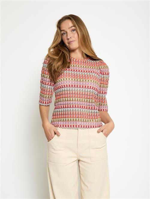 Peppercorn Pullover 'Bika'  grøn / lilla / pink / hvid