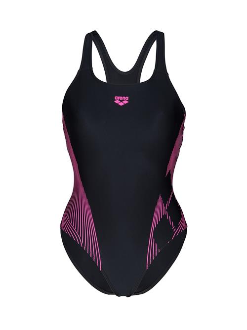 ARENA Badedragt 'Swim Pro Back'  orkidee / sort