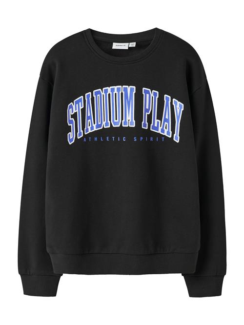 NAME IT Sweatshirt  blå / sort / hvid