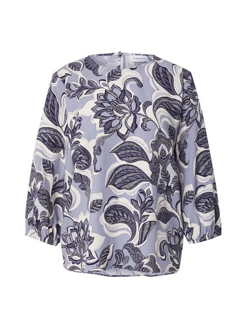 COMMA Bluse  blå / røgblå / sort / hvid