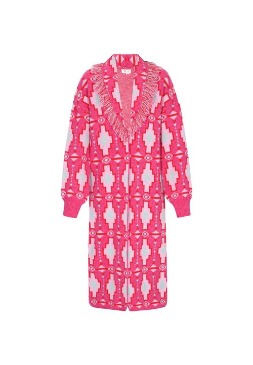 IZIA Lang cardigan  opal / lyserød / lys pink / knaldrød