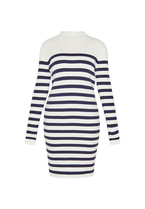 usha BLUE LABEL Strikkjole 'Classic'  marin / hvid