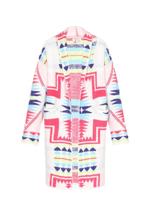 IZIA Cardigan  lyseblå / mørkeblå / neonpink / offwhite